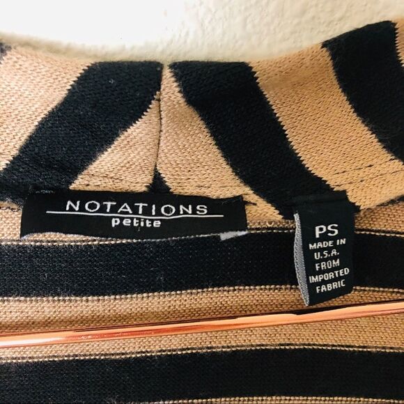 EUC Notations Striped Cardigan Sweater - Picture 3 of 6
